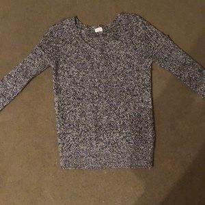 Black and white v neck sweater